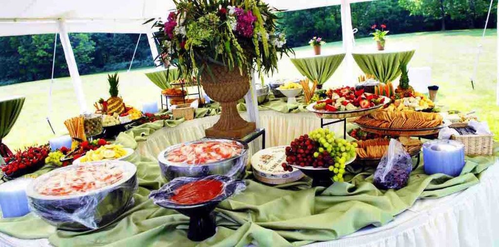 Caterer Appetizer Food Display for wedding
